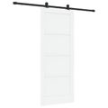 vidaXL Posuvné dvere Biela a čierna 83 x 202 cm Borovicový masív