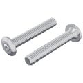 vidaXL Skrutka s hlavou a zámkom 2 ks Strieborná M6 x 35 mm Oceľ