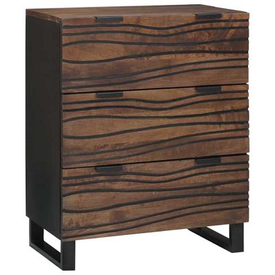 vidaXL Servírovacia skriňa Hnedá 60 x 33,5 x 75 cm Mangový masív
