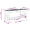 vidaXL Konferenčný stolík 110x55x45 cm bambus