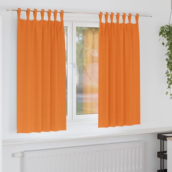 vidaXL Záclony na zatemnenie s krúžkami 2 pcs Jasná oranžová