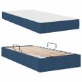 vidaXL Postel s úložným prostorem a matrací Modrá 90 x 190 cm