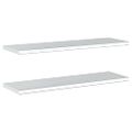 vidaXL Nástenné police 2 ks 100x30 cm strieborné nehrdzavejúca oceľ