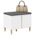 vidaXL Predsieňová lavica s vankúšom s úložiskom Biely 60 x 38 x 46 cm