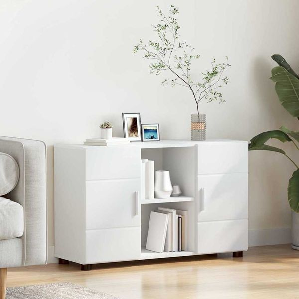vidaXL Servírovacia skriňa FLORIN Biela 88,5 x 30,5 x 55,5 cm