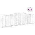 vidaXL Oblúkové gabiónové koše 10 ks 400x30x100/120cm pozinkov. železo
