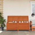 vidaXL Záhradný úložný box hnedý 150x50x56,5 cm jedľový masív