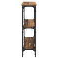 vidaXL Konzolový stôl Staré drevo 75 x 22,5 x 75 cm Kompozitné drevo