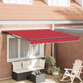 vidaXL Rám markízy Červená 350 x 250 cm Polyester s PU povrchom