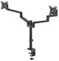 Neomounts DS60-425BL2 /Držák displeje/na stůl/17-27"/svorka+průchodka/3čepy/VESA 100X100/nosn.2x8kg/2 displeje/černý Držák, VESA, stolní, pro 2 ploché monitory, úhloprícka 17"–27", náklon 120°, otácení 180°, rotace 360°, nosnost 16kg, cerný