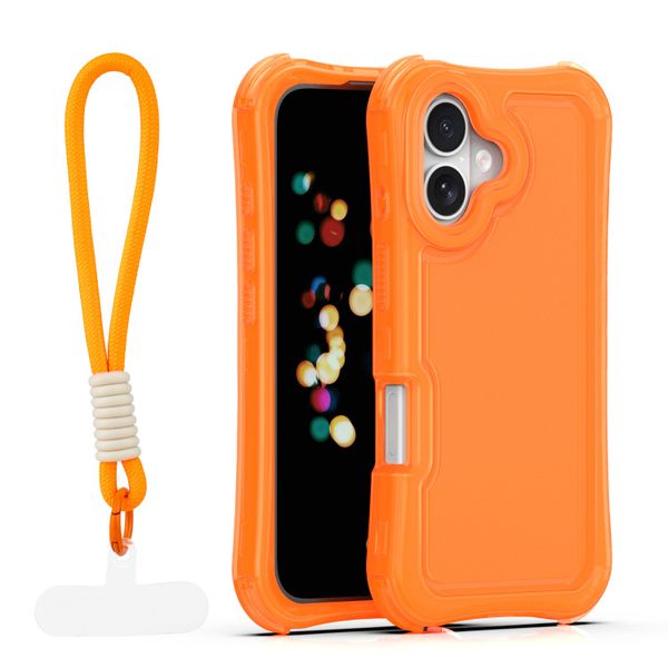 Puzdro Safepop s popruhom pre iPhone 16 6,1" oranžové