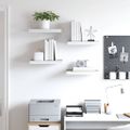 vidaXL Plávajúce nástenné police 4 ks dubové a biele 50x23,5x3,8 cm MDF