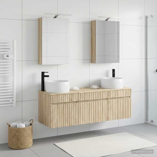 vidaXL Set kabinetov do kúpeľne 5 pcs Dub sonoma 50 x 14,5 x 70 cm