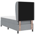 vidaXL Posteľ s pružinovým rámom Svetlosivá 80 x 200 cm látka