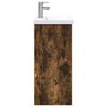 vidaXL Sada kúpeľňového nábytku Dymový dub 61 x 40 x 84,5 cm