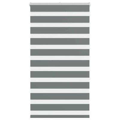vidaXL Zebra roleta tmavošedá 85x150 cm šírka látky 80,9 cm polyester