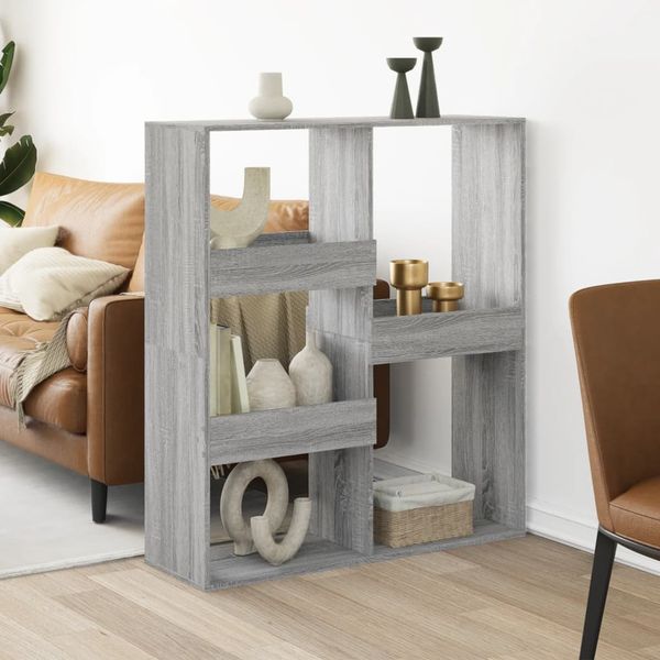 vidaXL Deliaca stena sivá sonoma 100x33x115 cm kompozitné drevo