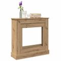 vidaXL Obloženie krbu dub artisan 90x30x90 cm kompozitné drevo