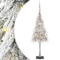 vidaXL Vianočný stromček s 150 LED-i Biela 120 cm PE a oceľ