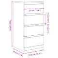 vidaXL Komoda staré drevo 37,5x35x76 cm kompozitné drevo