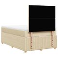 vidaXL Boxspring posteľ s matracom krémový 120x200 cm látka