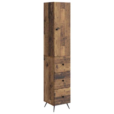 vidaXL Sada skríň 2 pcs Staré drevo 34,5 x 34,5 x 90 cm