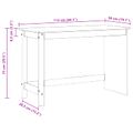 vidaXL Stôl Hnedá 112 x 50 x 75 cm Masívne borovicové drevo
