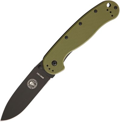 ESEE BRK1301ODB Avispa Black OD Green vreckový outdoorový nôž 8,9 cm, čierna, zelená, FRN