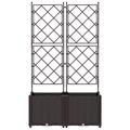vidaXL Záhradný kvetináč 2 ks Hnedá 80 x 40 x 143 cm PP