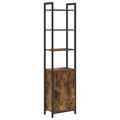 vidaXL Knižnica 6 úrovní 40 x 24 x 161 cm Kompozitné drevo Dymová dub