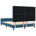 vidaXL Posteľ s pružinovým rámom Tmavomodrá 160 x 200 cm Zamat