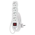 Predlžovací kábel EMOS P1413R s vypínačom, 4 zásuvky, 3 m, biely