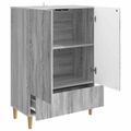vidaXL Servírovacia skriňa so zásuvkou Sivá sonoma 66 x 34,5 x 95 cm