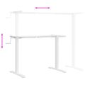 vidaXL Rám stola na státie biely (94-135)x60x(70-114) cm oceľ