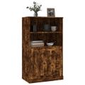 vidaXL Vysoká skrinka dymový dub 60x35,5x103,5 cm kompozitné drevo