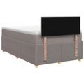 vidaXL Posteľ boxspring s matracom Sivohnedá 120 x 200 cm Látka