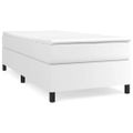 vidaXL Posteľný rám s boxspringom biely 100x200 cm umelá koža