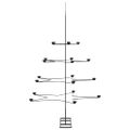 vidaXL Kovový vianočný dekoratívny stromček čierny 140 cm