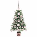 vidaXL Vianočný stromček s 150 LED-i so stojanom Zelená 65 cm PE