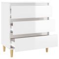vidaXL Komoda vysoký lesk biela 60x35x70 cm spracované drevo