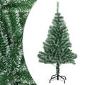 vidaXL Umelý vianočný stromček, zasnežený, zelený 120 cm