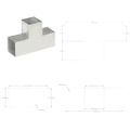 vidaXL Trámová spojka v tvare T 101x101 mm pozinkovaný kov
