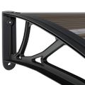 vidaXL Vchodová strieška čierna 350x75cm polykarbonát