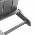 vidaXL Skladacia Adirondack kreslo Svetlosivá 80,5 x 74,5 x 92 cm HDPE