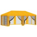 vidaXL Kryt altánku s bočnými stenami Žltá 600,5 x 300,5 cm Polyester