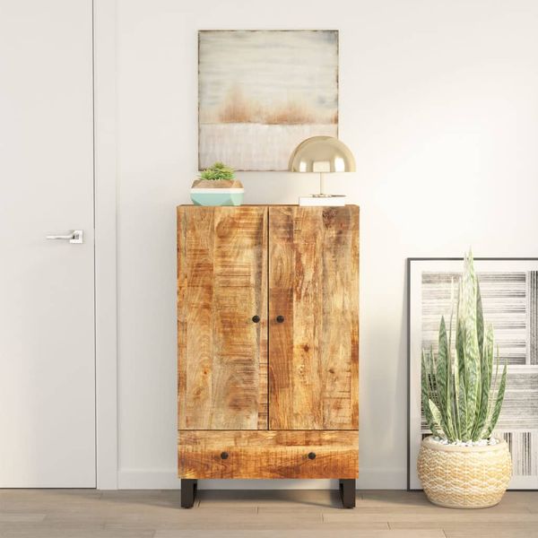 vidaXL Komoda so zásuvkou 60x33x100 cm masívny mangovník a železo