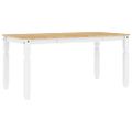 vidaXL Jedálenský stôl Corona biely 160x80x75 cm borovicový masív