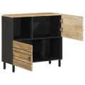 vidaXL Komoda 80x33,5x75 cm, surový mangový masív