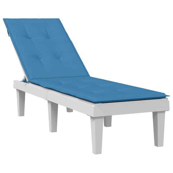 vidaXL Vankúš na lehátko modrá melanž (75+105) x 50 x 4 cm látka
