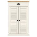 vidaXL Skrinka na topánky VIGO biela 60x35x96 cm masívna borovica